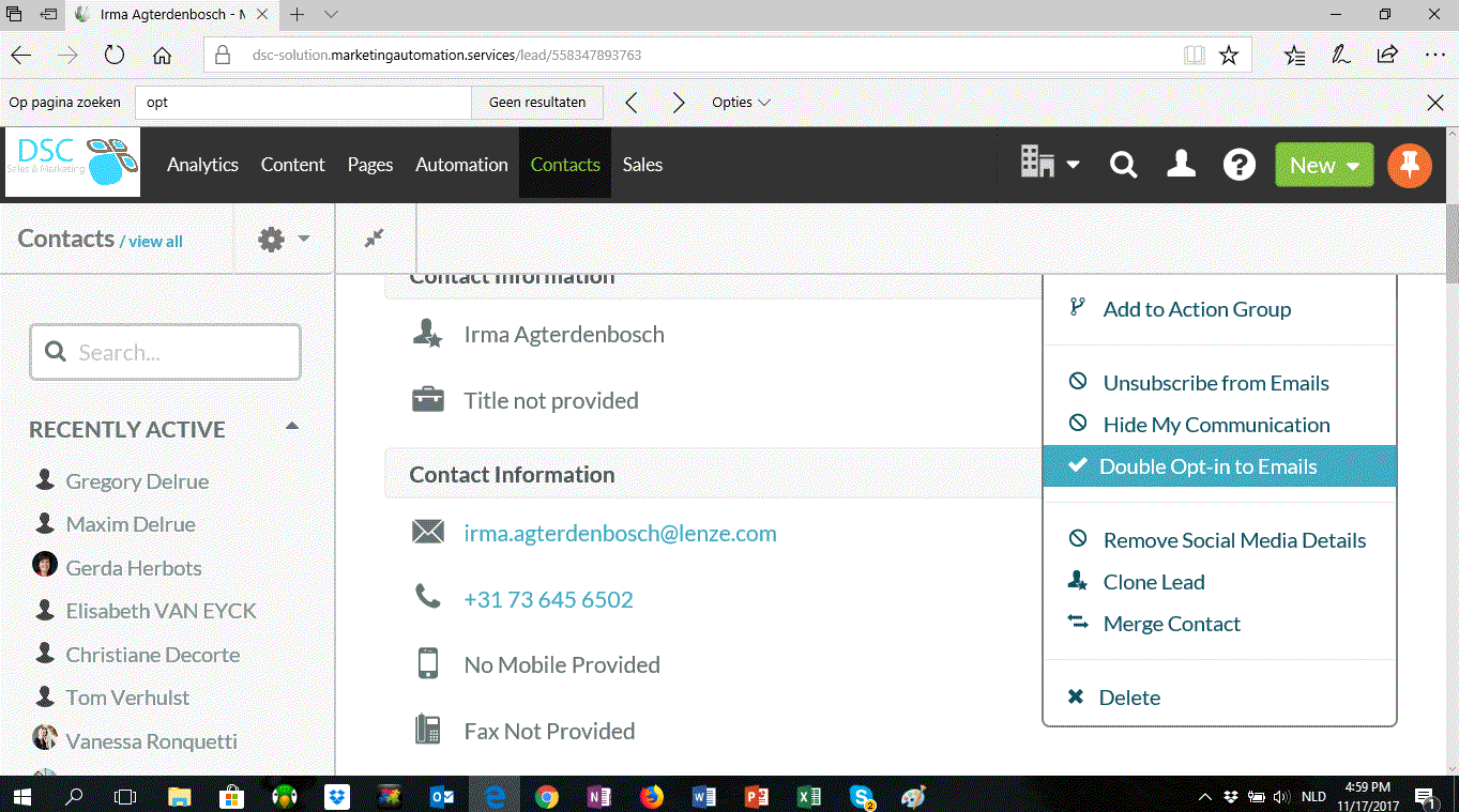 Odoo image and text block