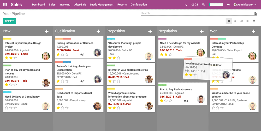 Odoo image and text block