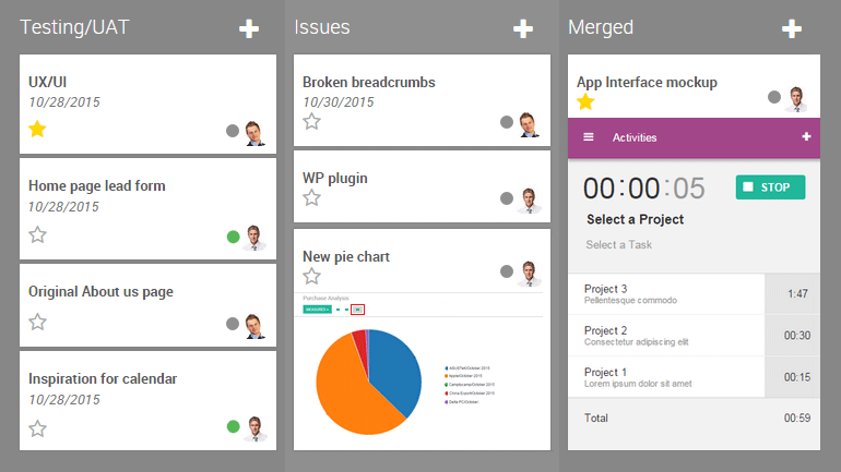 Odoo text and image block