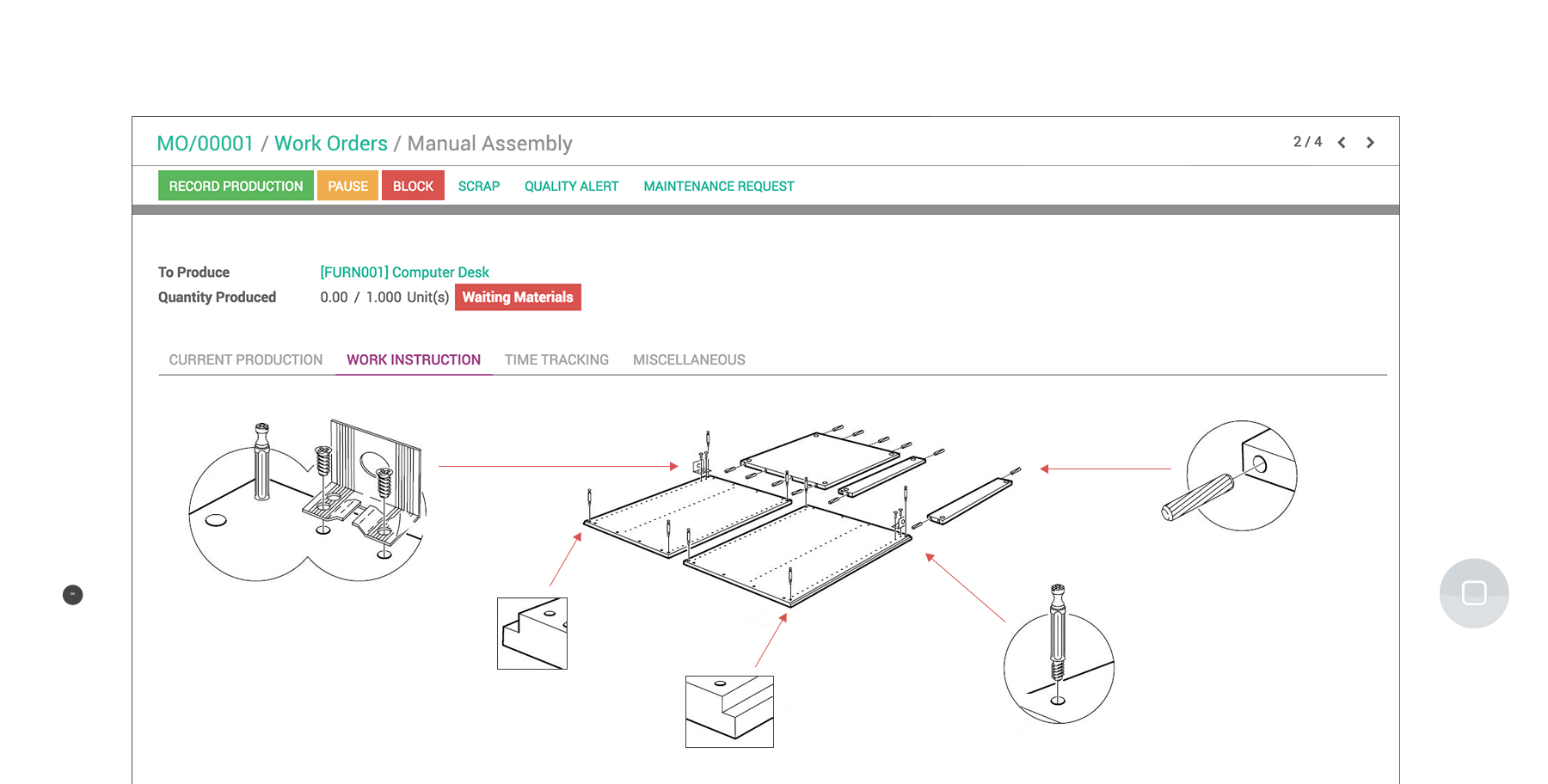 Odoo image and text block